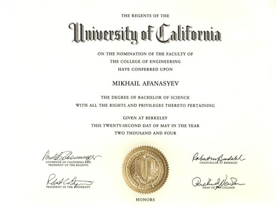 Mikhail BS Diploma